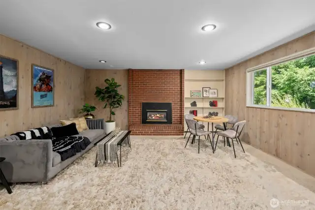 Cozy fireplace in Bonus room!