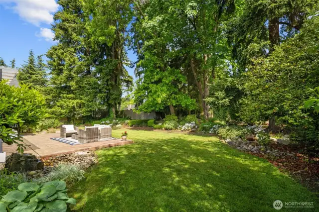 View of water feature and patio/yard