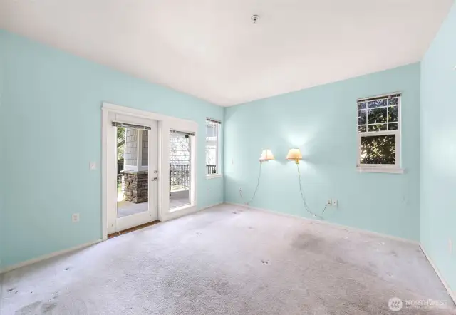 French doors leading out to the patio