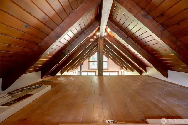 Loft above the Living room.  Perfect for storage.