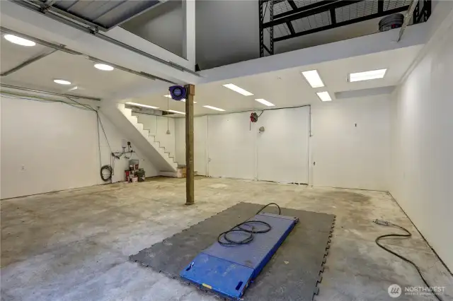 Inside the garage