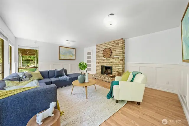 Stylish and spacious, this versatile rec room offers endless possibilities for lounging, entertaining, or designing your ideal hangout space. The area can be closed off, allowing for lively activity downstairs while maintaining peace and quiet upstairs.