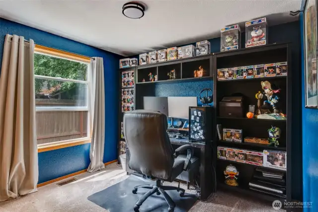 Second bedroom can also be a home office or hobby room.