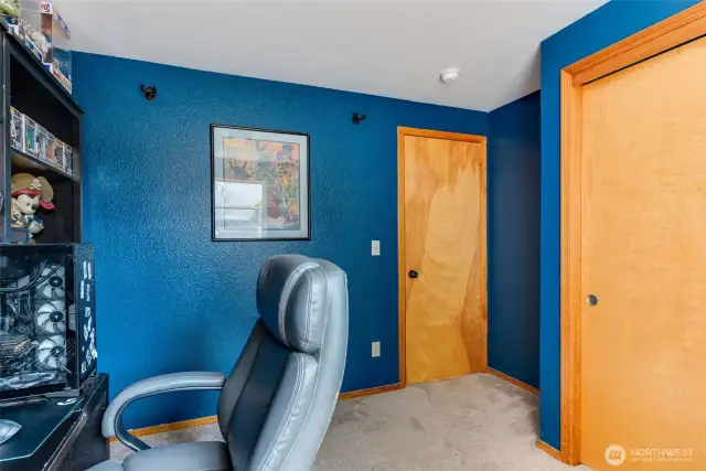 Large closet can keep everything organized.