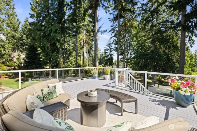 Spacious deck for entertaining.