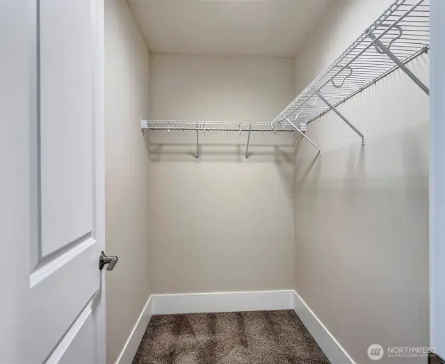 Walk-in closets for all bedrooms