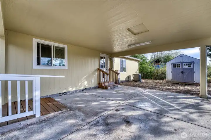 One car covered parking with direct access to the laundry, or use the ramp for front door access!