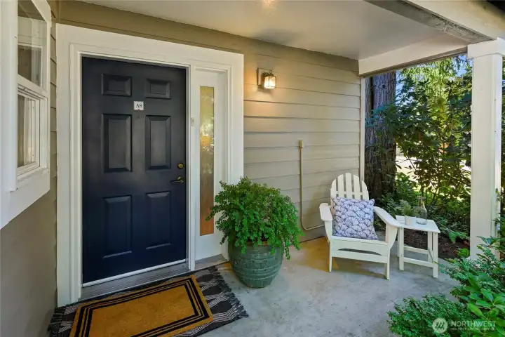 The welcoming front porch