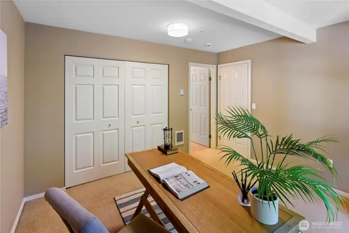 Bedroom 3 of 3 upstairs makes a perfect office!