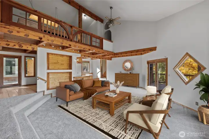 Virtually staged Living Room