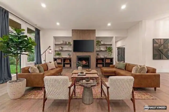 AI generated staging of the living area.