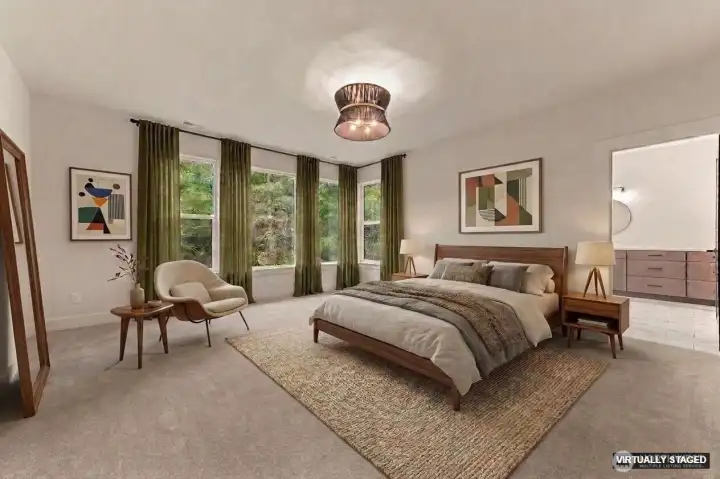 AI generated staging primary bedroom