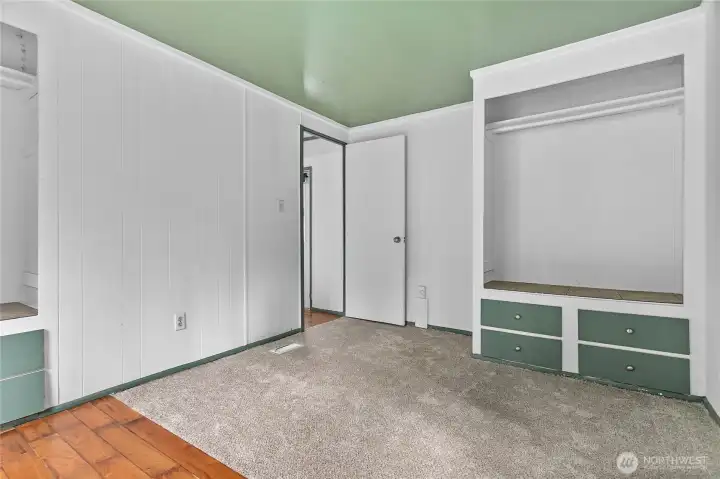 Large second bedroom with new carpet.