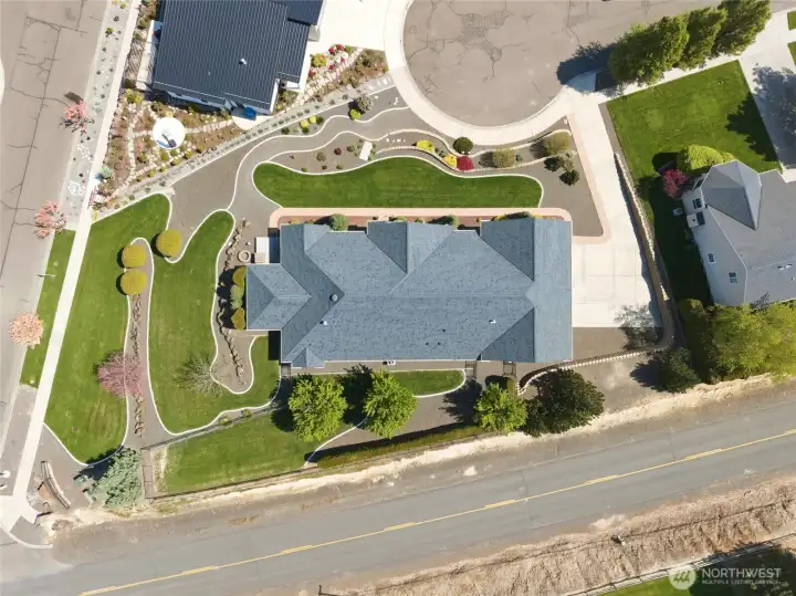 Lovely terraced established landscaping