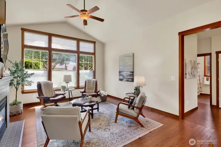 From the front entry, you will enter this spacious Gathering room...
