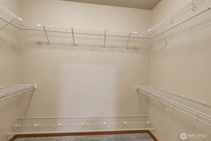 Spacious walk in closet is located here as well.