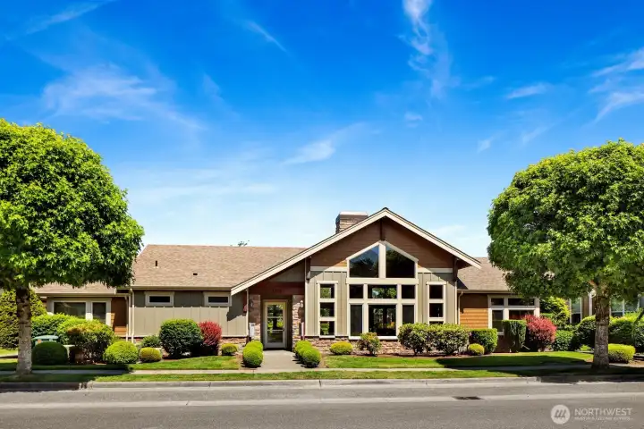 Featuring spacious gathering areas and a kitchen...