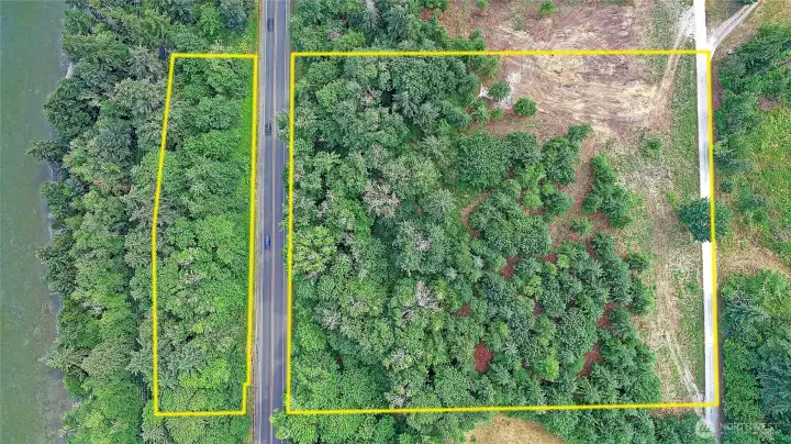 Estimated Lines Only: Overview showing Land Across E. Camano Dr to Lehman Dr~