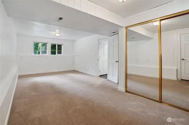 This lower level room is a bedroom, but could also be flex space if needed.