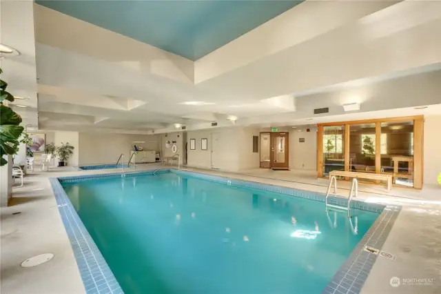 Indoor pool and hot tub