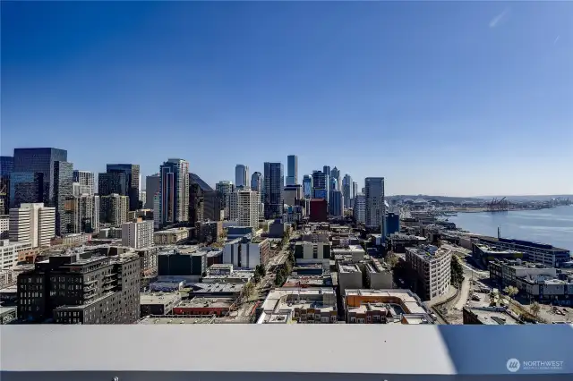 Downtown Seattle View from Rooftop Deck