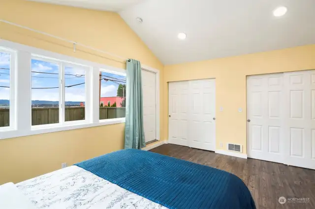 Large closets in Unit A main bedroom