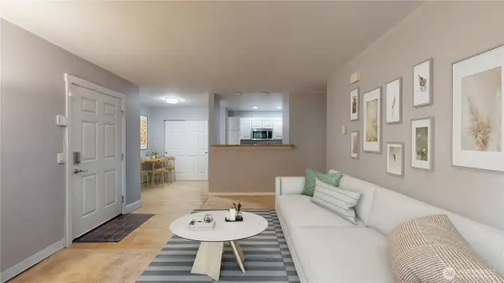 Virtually staged. Actual furniture/decor virtually removed