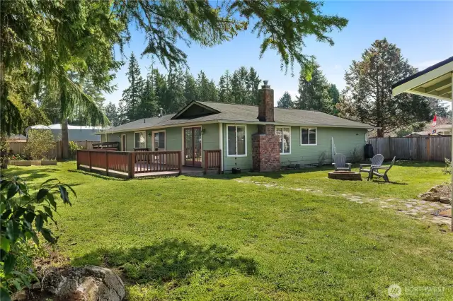 Big backyard, fenced!