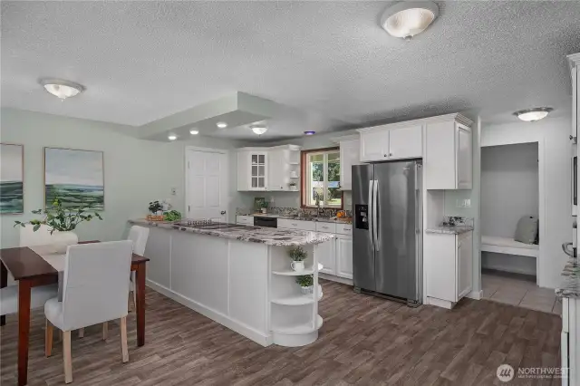 Beautiful Stone and Stainless Kitchen!!