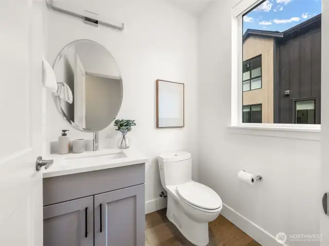Powder room on main floor