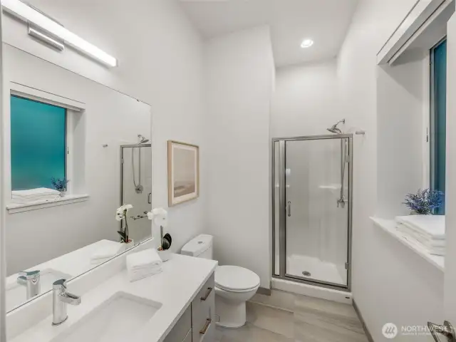 Lower level en-suite bathroom