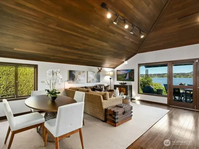 The family room offers a cozy space perfect for dining, board games, late-night popcorn and Netflix binges.