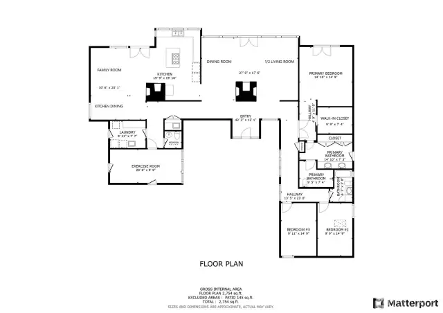 This floor plan is for informational purposes only. This plan does not include either the 2 car attached garage or the 2 car detached garage.