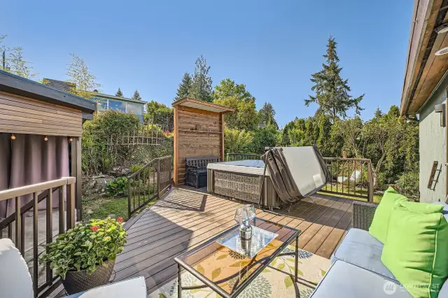 Luxurious well maintained hot-tub conveys with the home