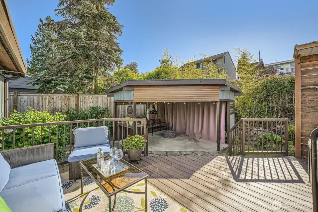 Private backyard space to enjoy the summer