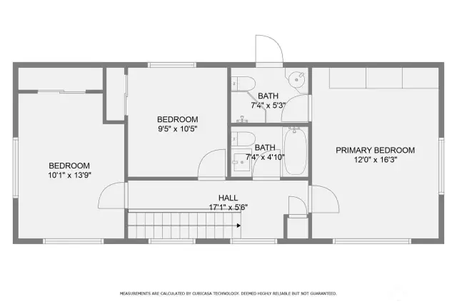 Upper level floor plan