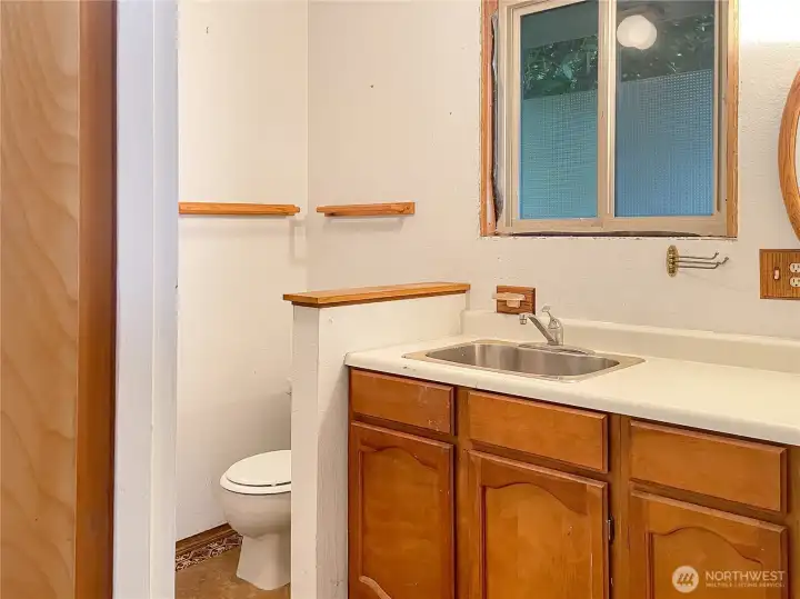 Detached garage's bathoom.