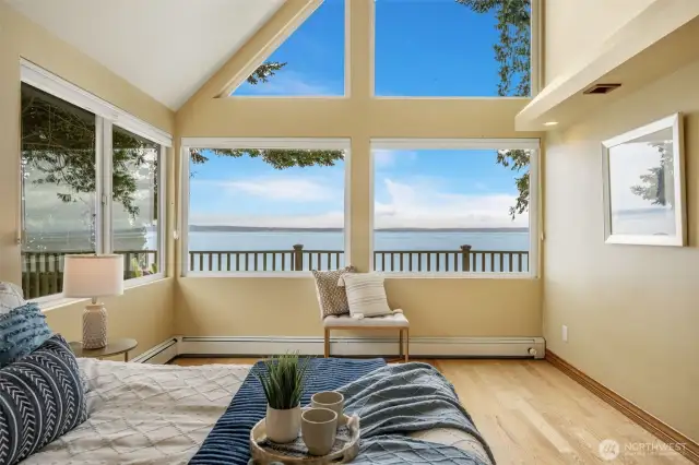 And to think you could wake up to this, the sun rises over The Cascade Mtns and The Puget Sound!
