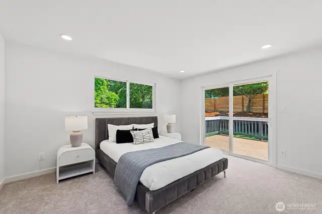 Primary Bedroom with deck