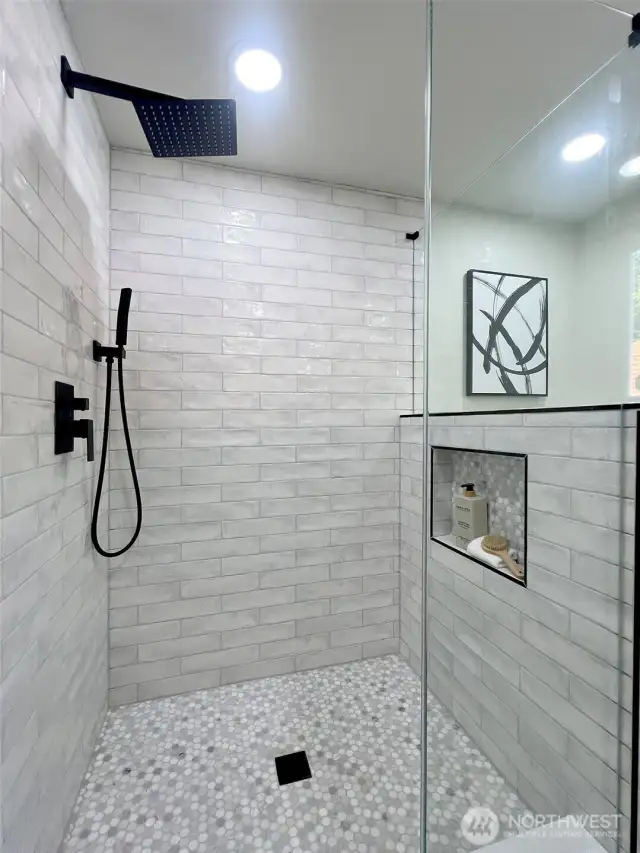 Great shower for dog washing as well. Hand held wand.