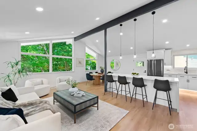 Stunning large windows with great natural light