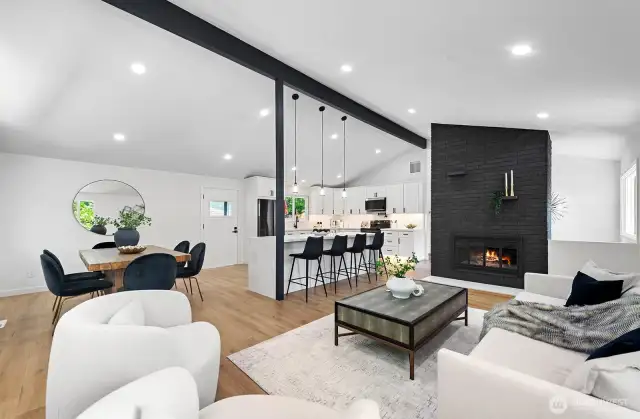 Large open concept living/dining/kitchen