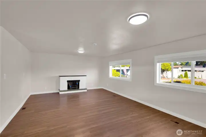 Spacious living area with plenty of room to relax or entertain.