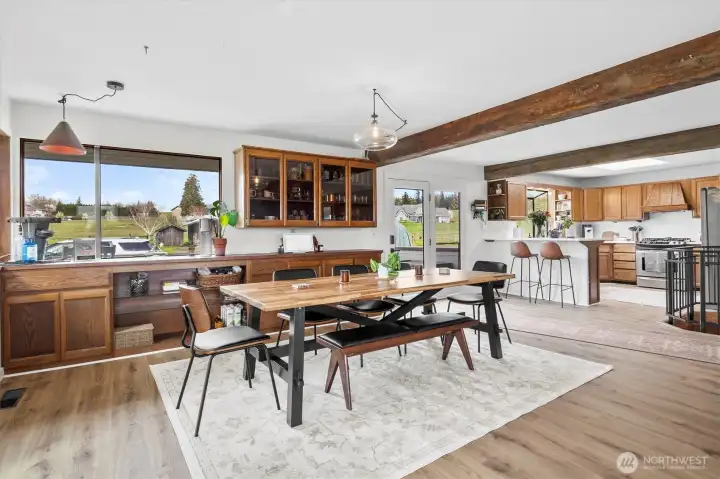 Beautiful wood beam accents, new lvp flooring, and unbeatable views.
