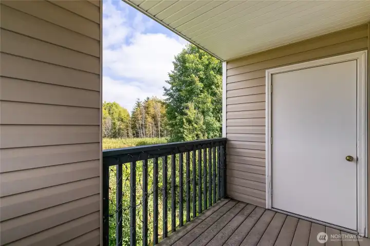 Storage access on balcony