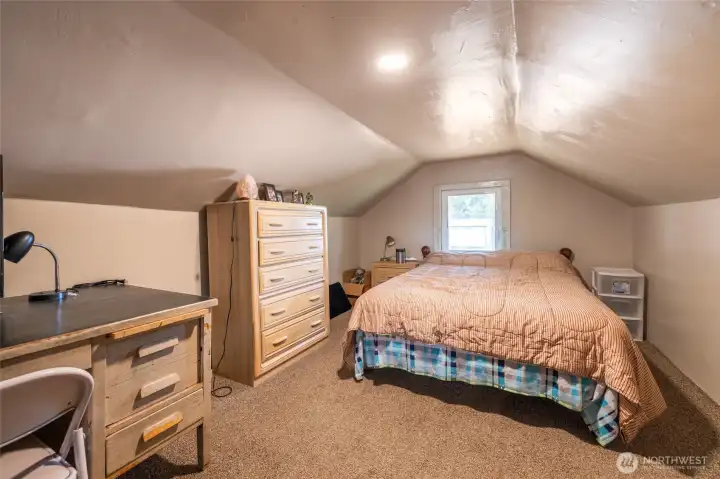 Bedroom #3 upstairs, finished as part of 2020 remodel