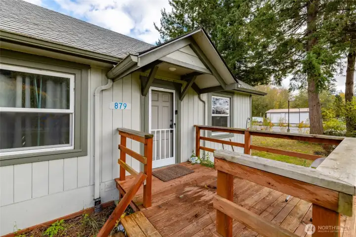 The front deck was added as part of the 2020 remodel