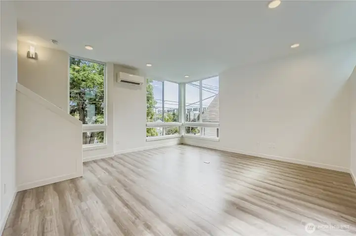 Open living room and entertaining space