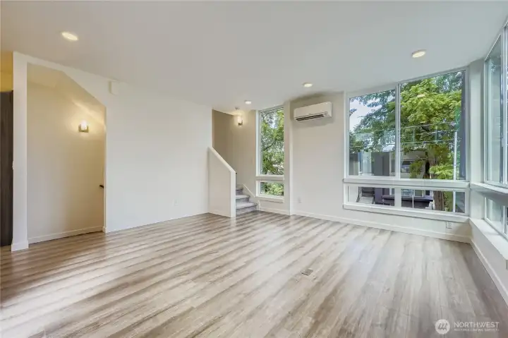 Living room with mini-split