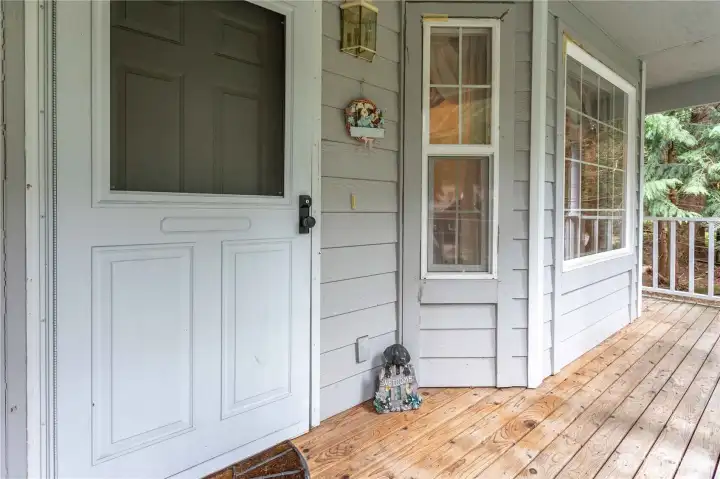 Welcoming covered front porch